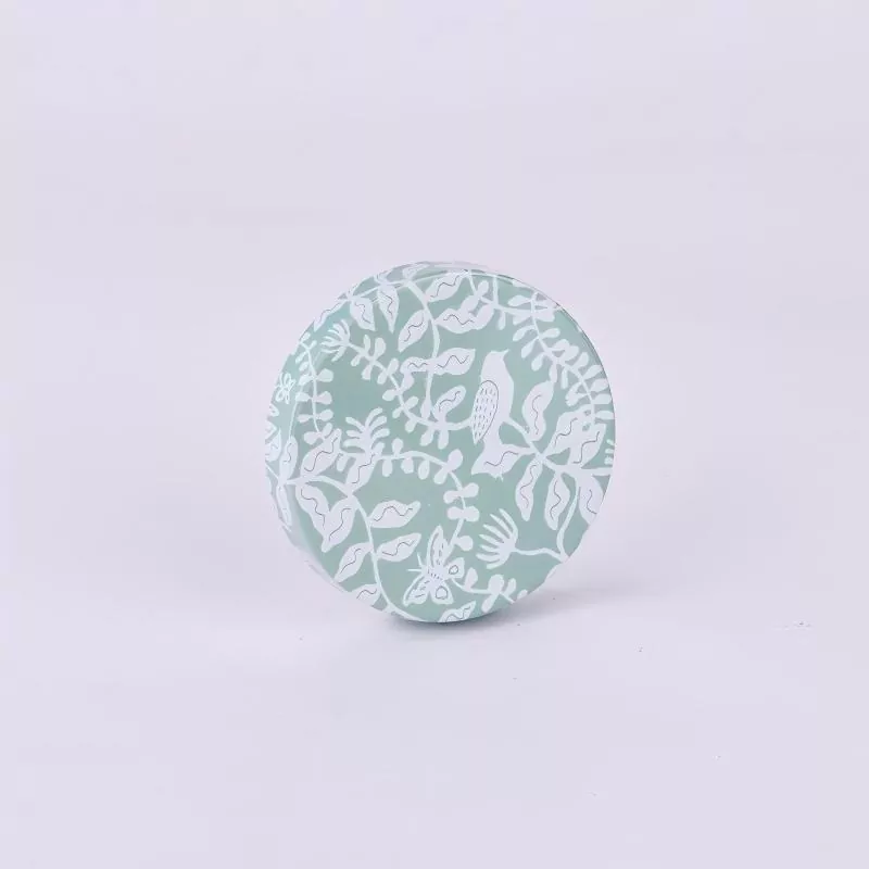 Personaliseret print tin stearinlys låg