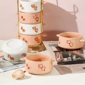 Opvaskemaskine sikker håndmalet keramisk skål