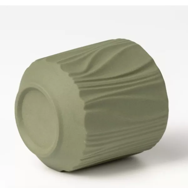 Fire-farve mat lodret mønster keramiske lysestager