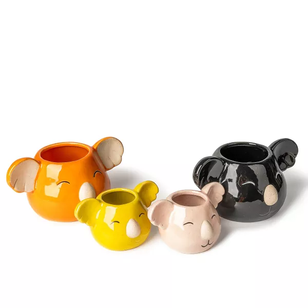 Koalaformede keramiske lysestager