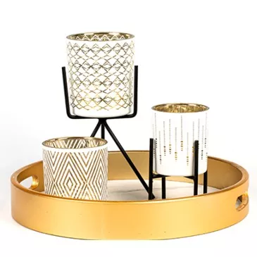 Luksusmønster glaslys indehaver