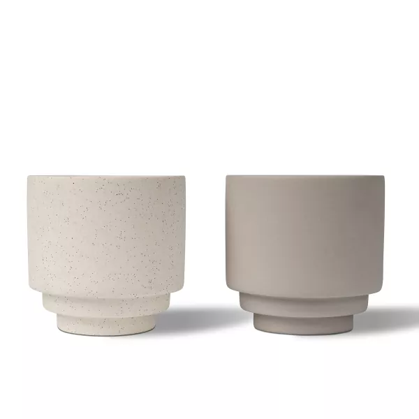 Mønstrede glasur keramiske lysestager