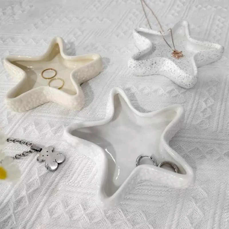 Shell og Starfish Ceramic smykkerbakke
